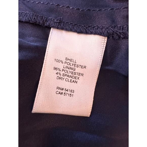 NEW ELIZA J Navy Sleeveless Pleated Embellished High-Low Gown Size 18 - Picture 9 of 9